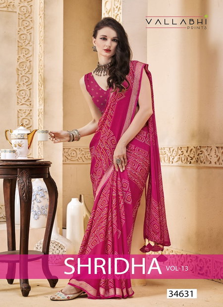 Shrihda Vol 13 By Vallabhi Prints Moss Georgette Saree Wholesale Clothing Distributors In India
